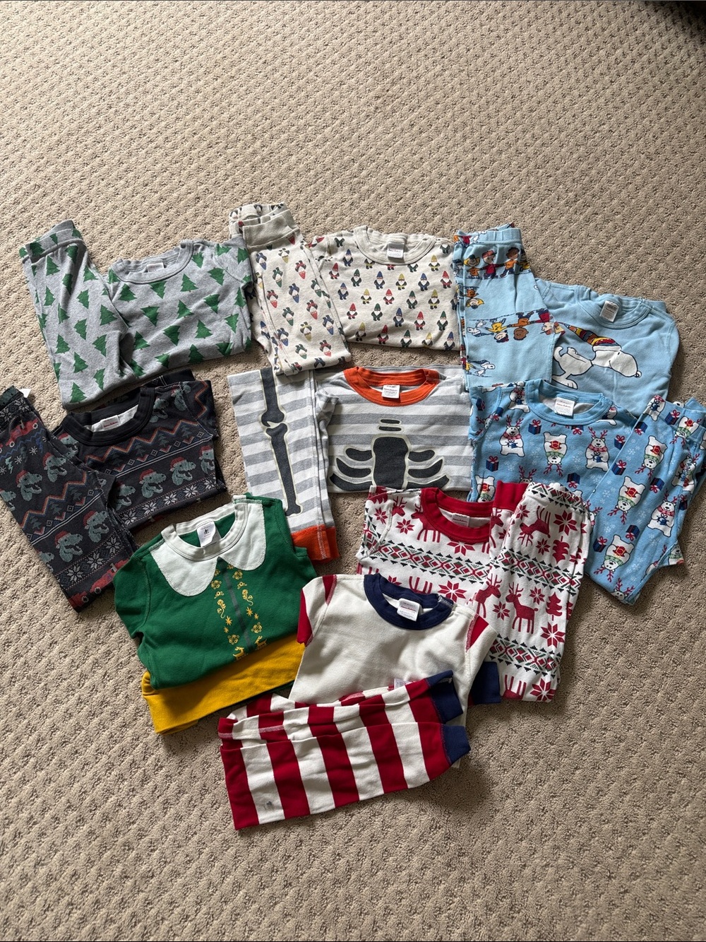 Hanna Andersson Holiday Long John’s, Size 6-7, 💯 Organic Cotton